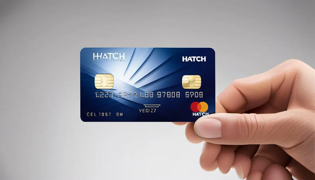 A credit card with the Hatch logo on it, representing the Hatch Business credit card.