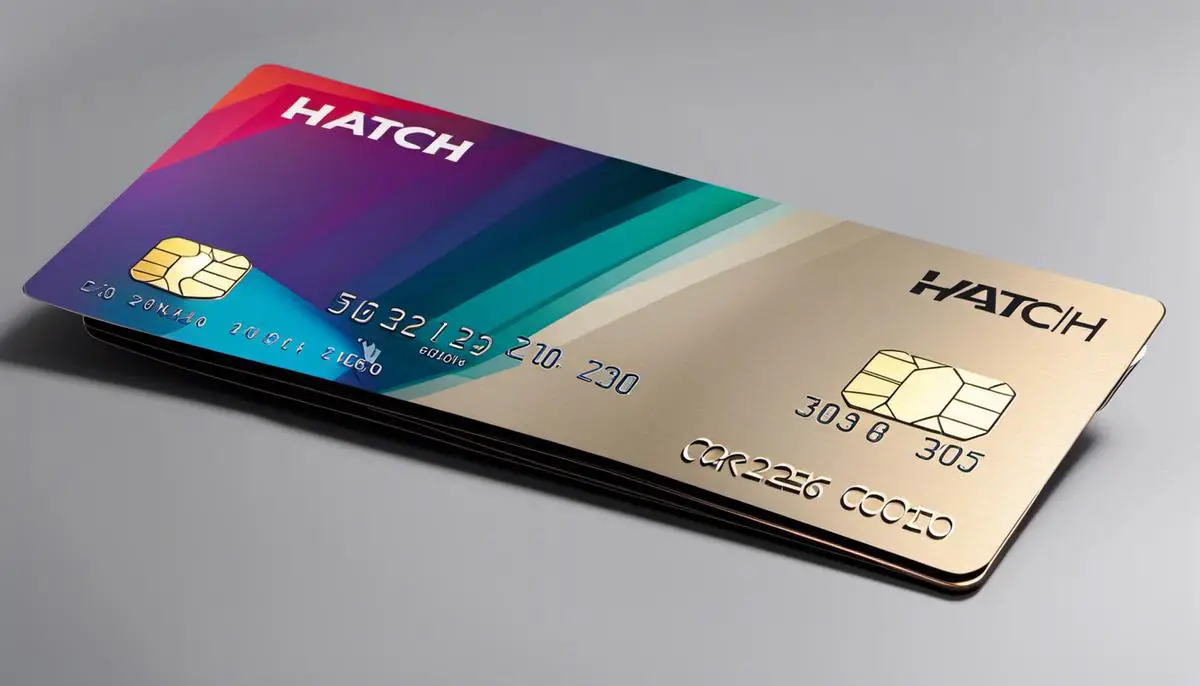 A close-up image of the Hatch Business Credit Card, showcasing its modern design and logo.