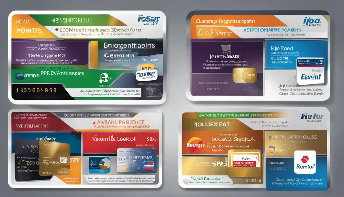 Image illustrating the benefits of a travel card such as maximizing points accumulation, leveraging card benefits, strategic points redemption, and informed card use.